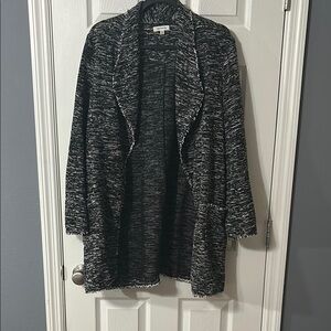 Max Studio Black and White Cardigan Sweater